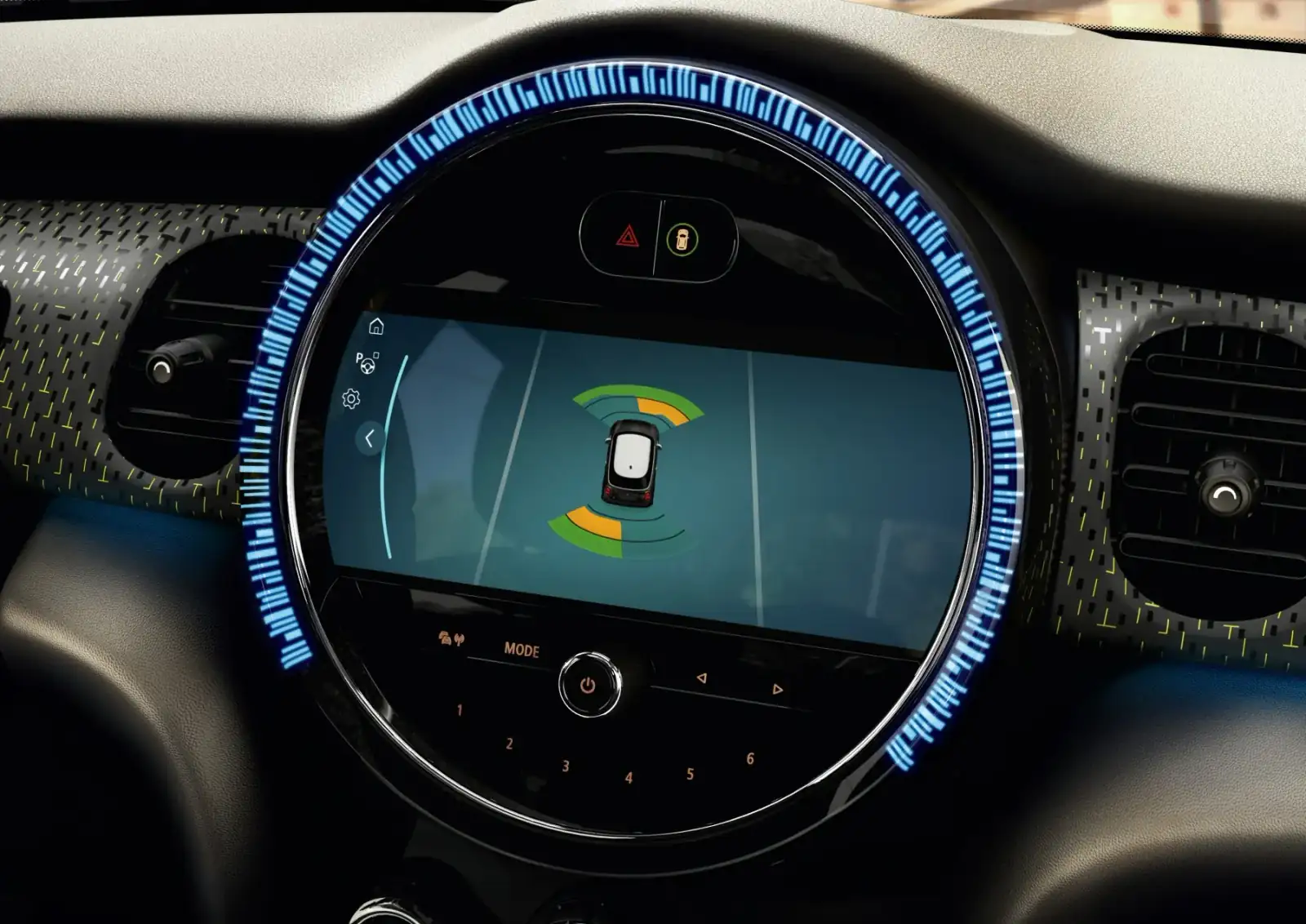 Interior del Mini Cooper SE